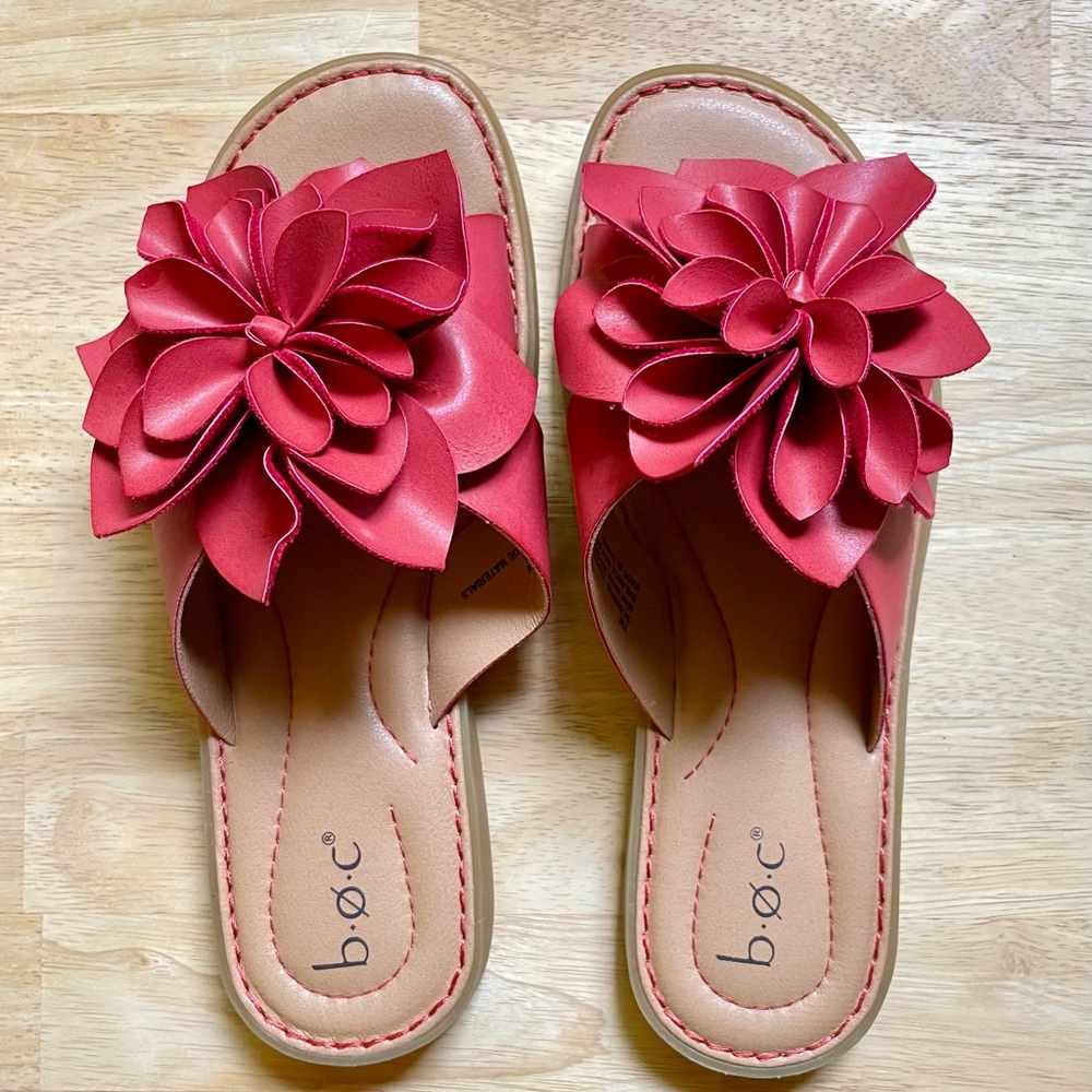 B.O.C. Red “Kasia” sandals size 7